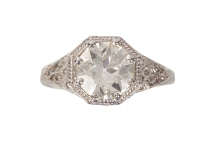 Platinum and Diamond Ring