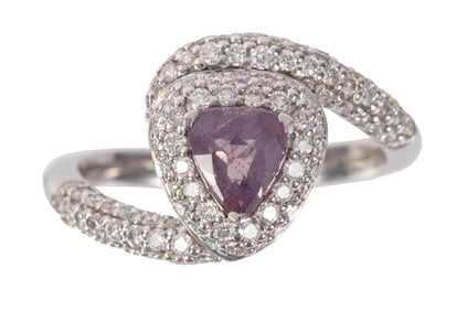 Platinum, Kashmir Sapphire and Diamond Ring