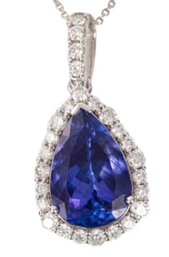 Platinum, Tanzanite and Diamond Pendant