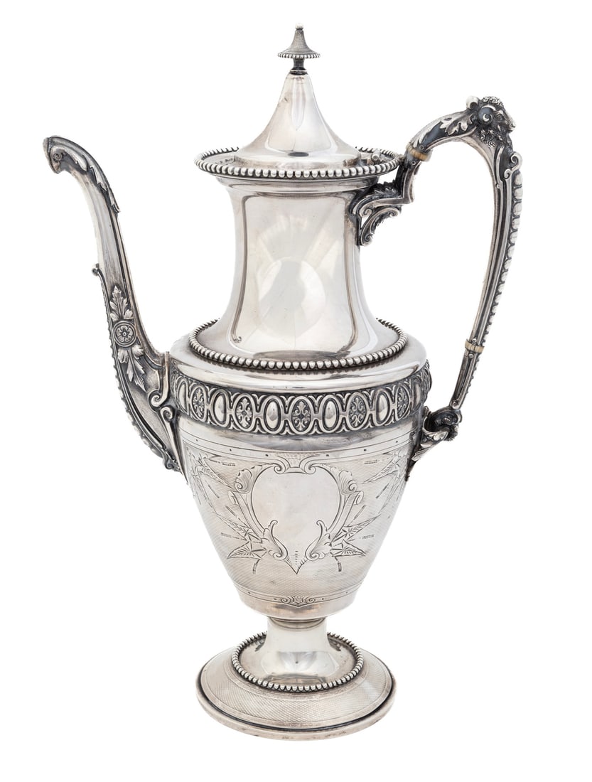 Gorham Coin Silver Coffee Pot, c. 1860 (1 of 5)