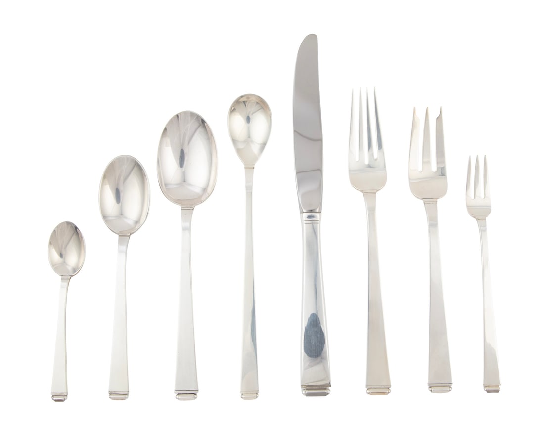 Gorham "Perspective" Pattern Sterling Silver Flatware Service - 2