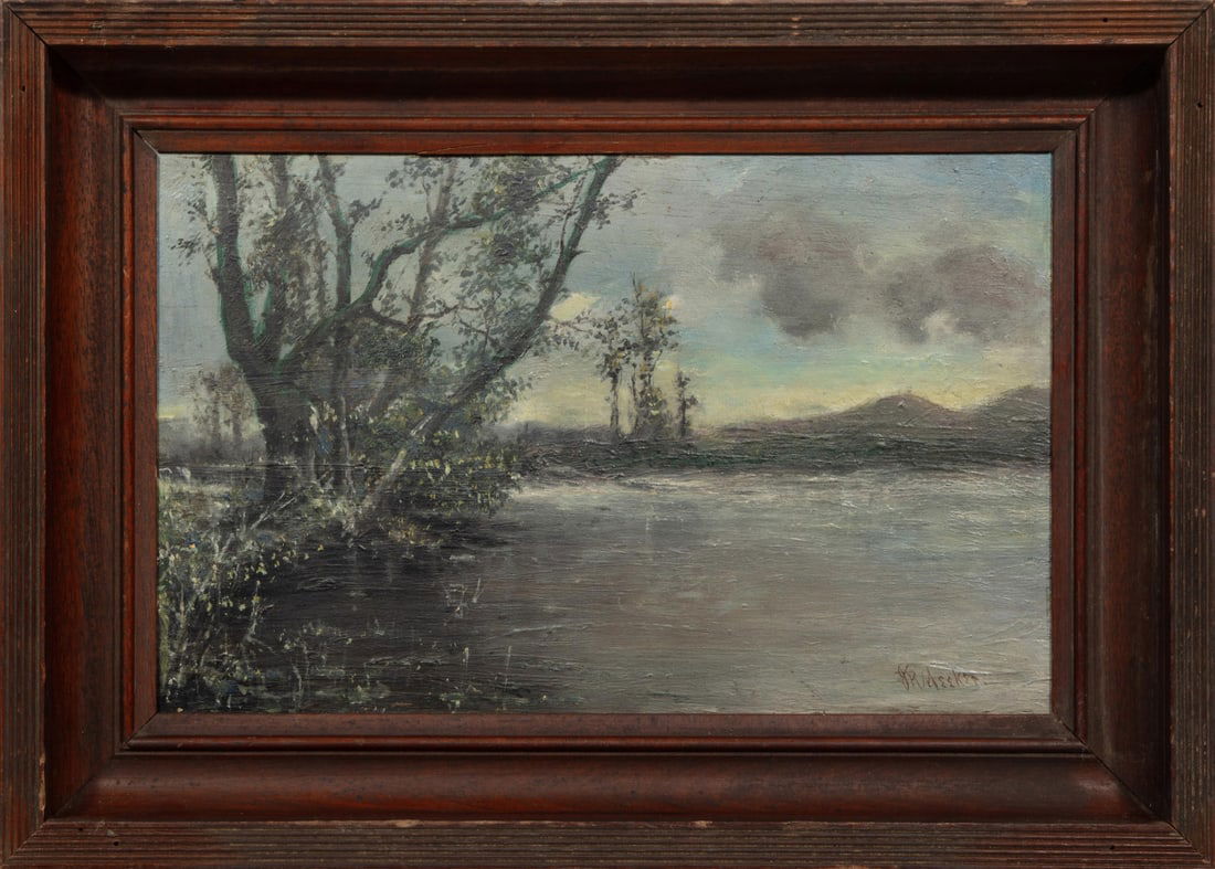 Joseph Rusling Meeker, American/Louisiana 1827-1889, ?Landscape?, oil on panel (1 of 3)
