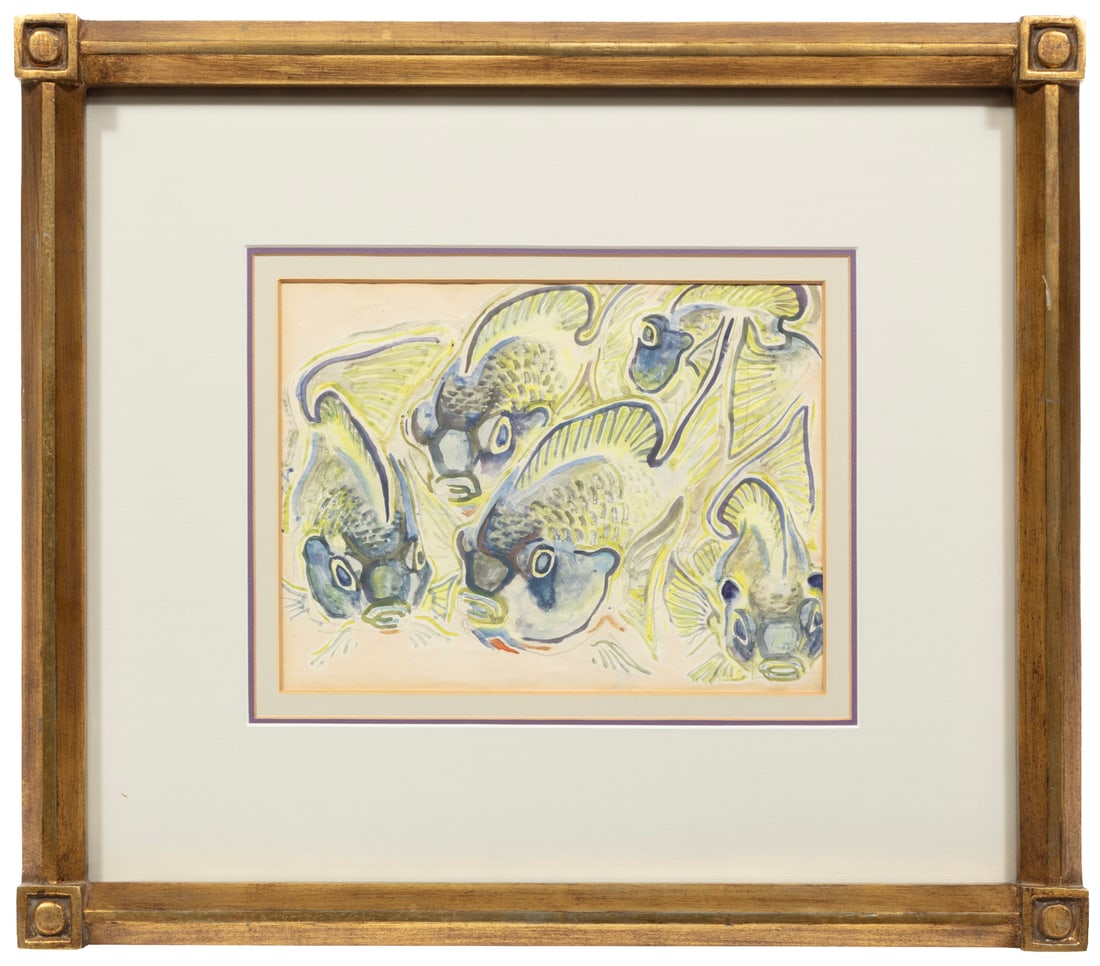 Walter Inglis Anderson, American/Mississippi 1903-1965, ?Perch", watercolor and graphite on paper (1 of 8)