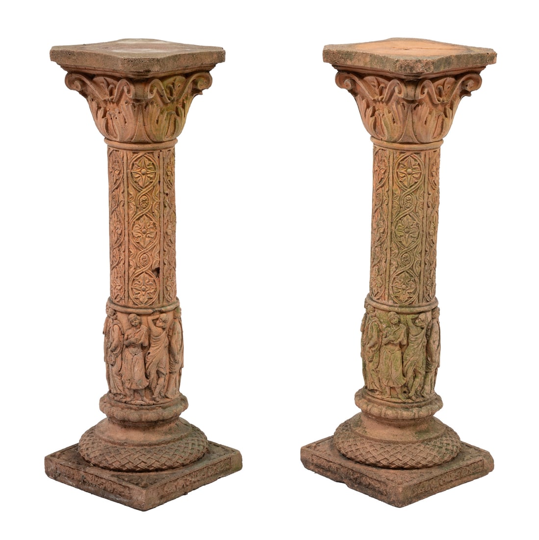 Pair of Continental Terracotta Pedestals (1 of 3)