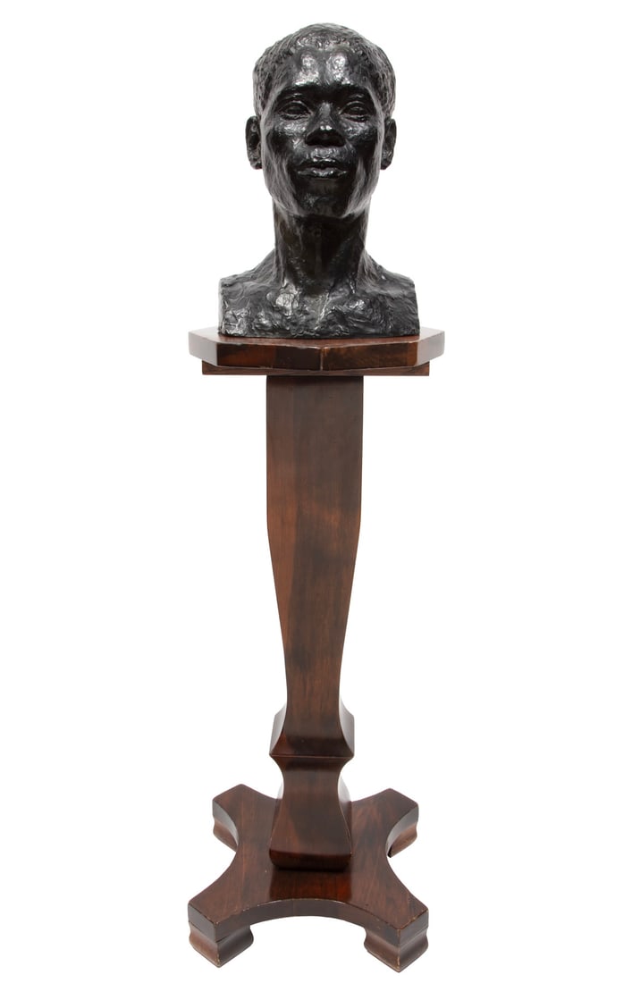 Henri Louis Bouchard, French 1875-1960, "T?te d?Africain", patinated bronze (1 of 5)