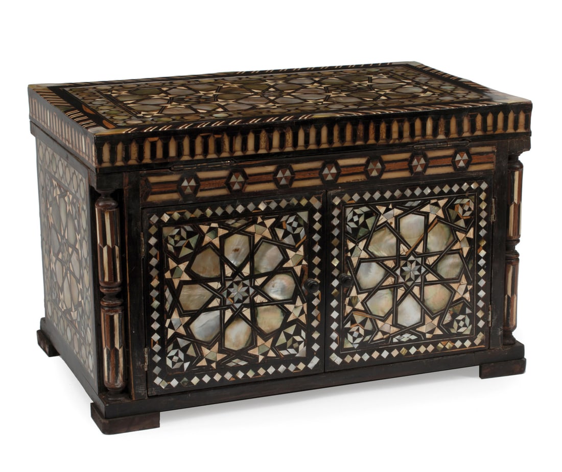 Moorish-Style Mother-of-Pearl Inlaid Table Cabinet (1 of 7)