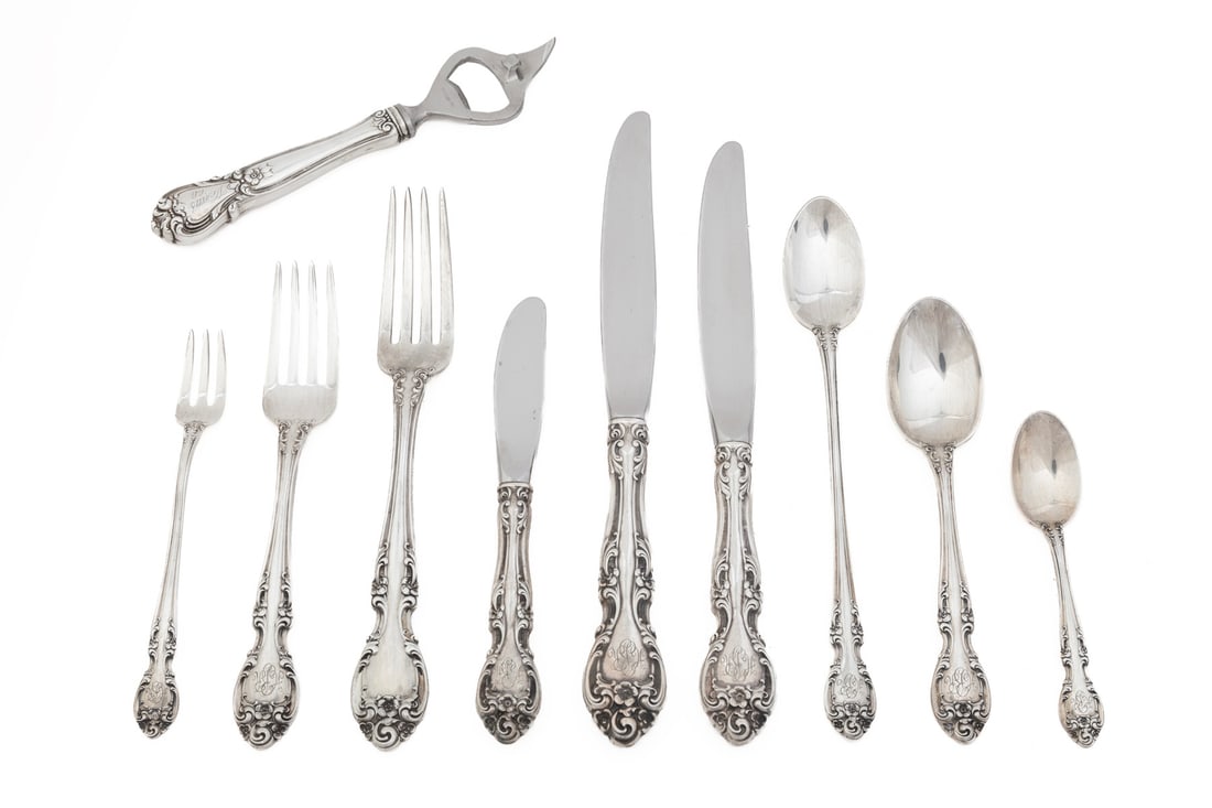 Gorham "Melrose" Pattern Sterling Silver Partial Flatware Service (1 of 4)