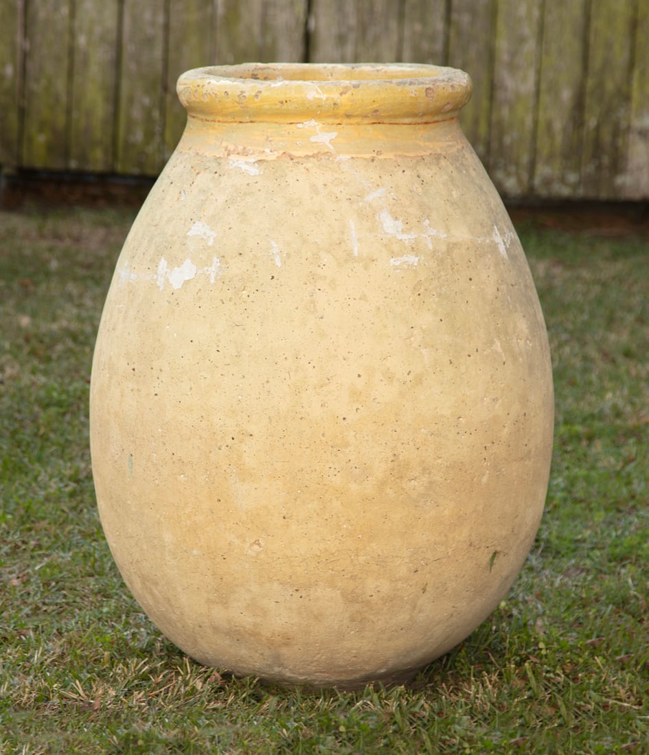 Large Antique French Glazed Olive Jar: Large Antique French Glazed Olive Jar37 x 25 in. (94 x 63.5 cm.)