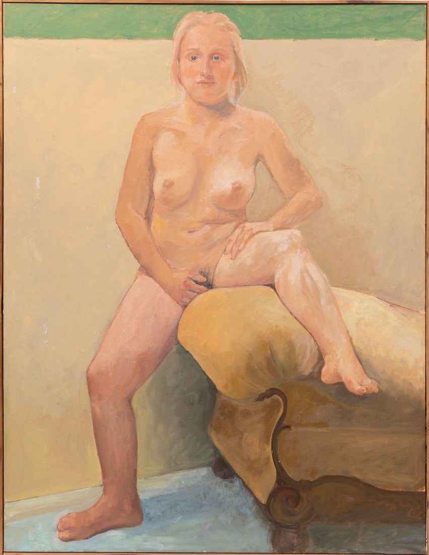 Jean Seidenberg, American/Louisiana 1930-2022, "A Tiziano", oil on canvas: Jean SeidenbergAmerican/Louisiana, 1930-2022"A Tiziano"oil on canvas2008, signed, titled and dated en verso, framed; together with "A Tiziano II", graphite on paper, 2003, unsigned, unframed. (2 pcs.)