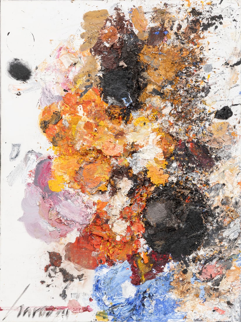 David Harouni, Iranian/Louisiana b. 1962, ?Untitled: Abstract?, oil and mixed media on (1 of 3)