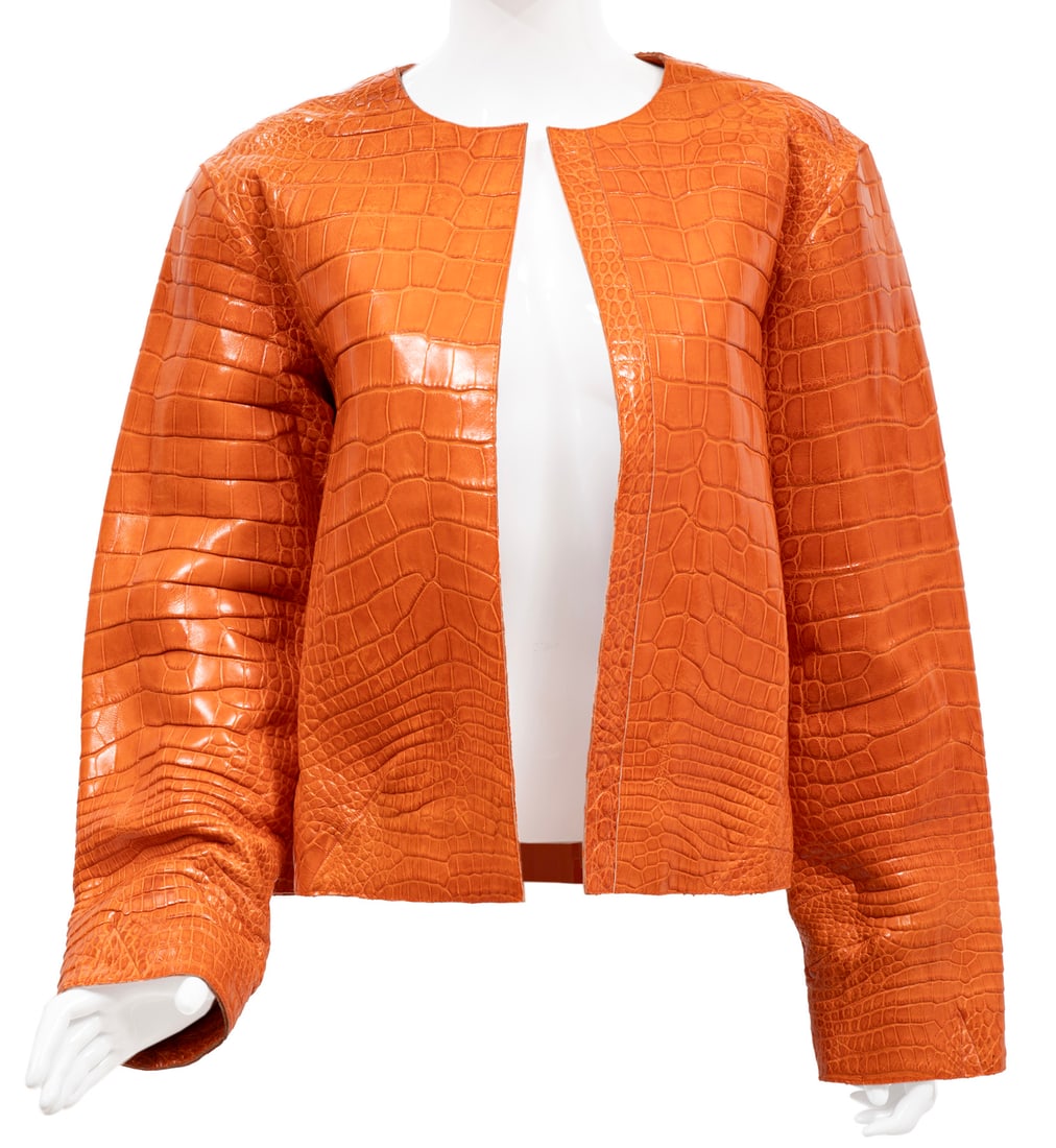 Vintage Oscar de la Renta Alligator Jacket: Vintage Oscar de la Renta Alligator Jacketlabeled, size 12.