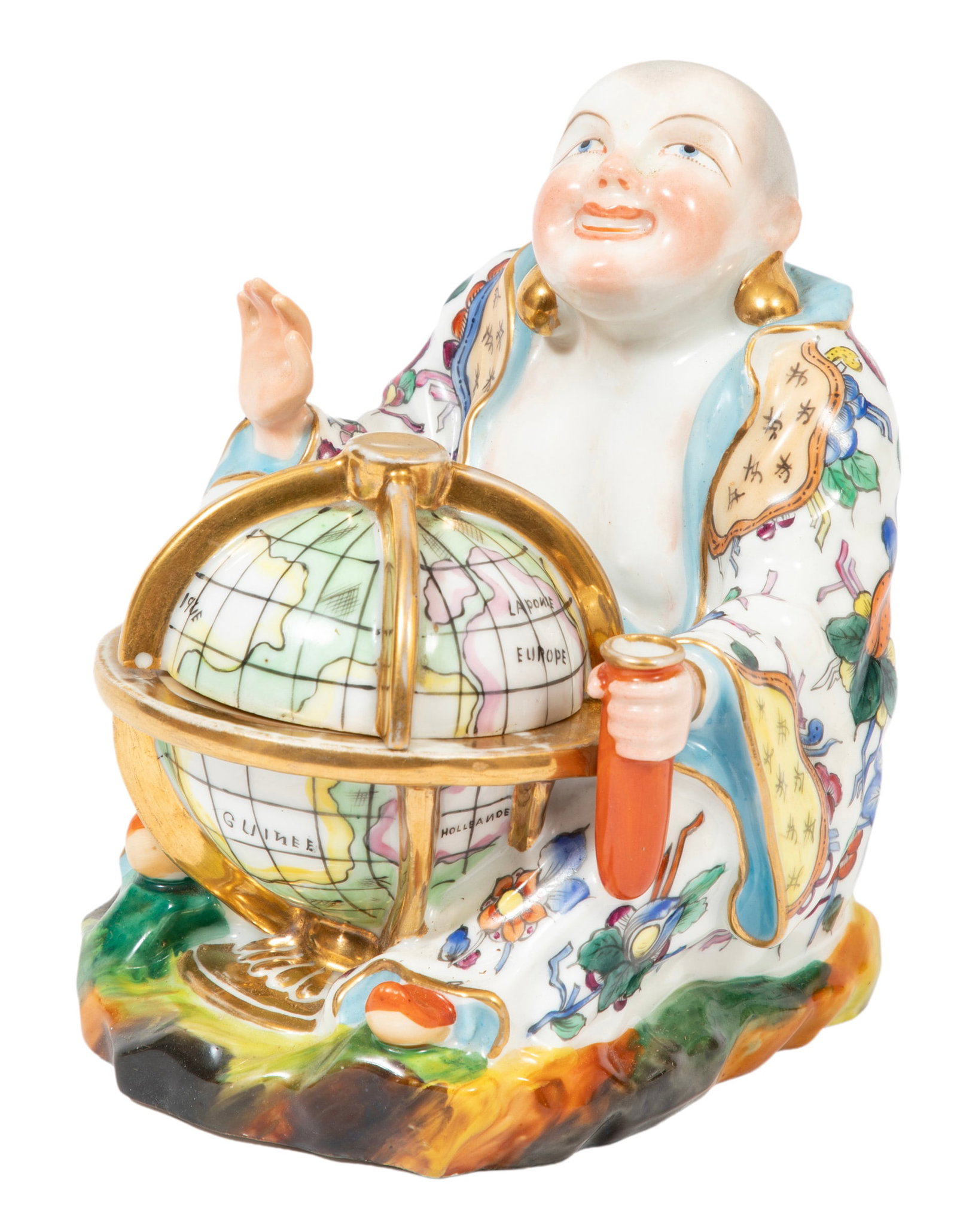 Jacob Petit Paris Porcelain Polychrome and Gilt-Decorated Figural Inkwell (1 of 5)