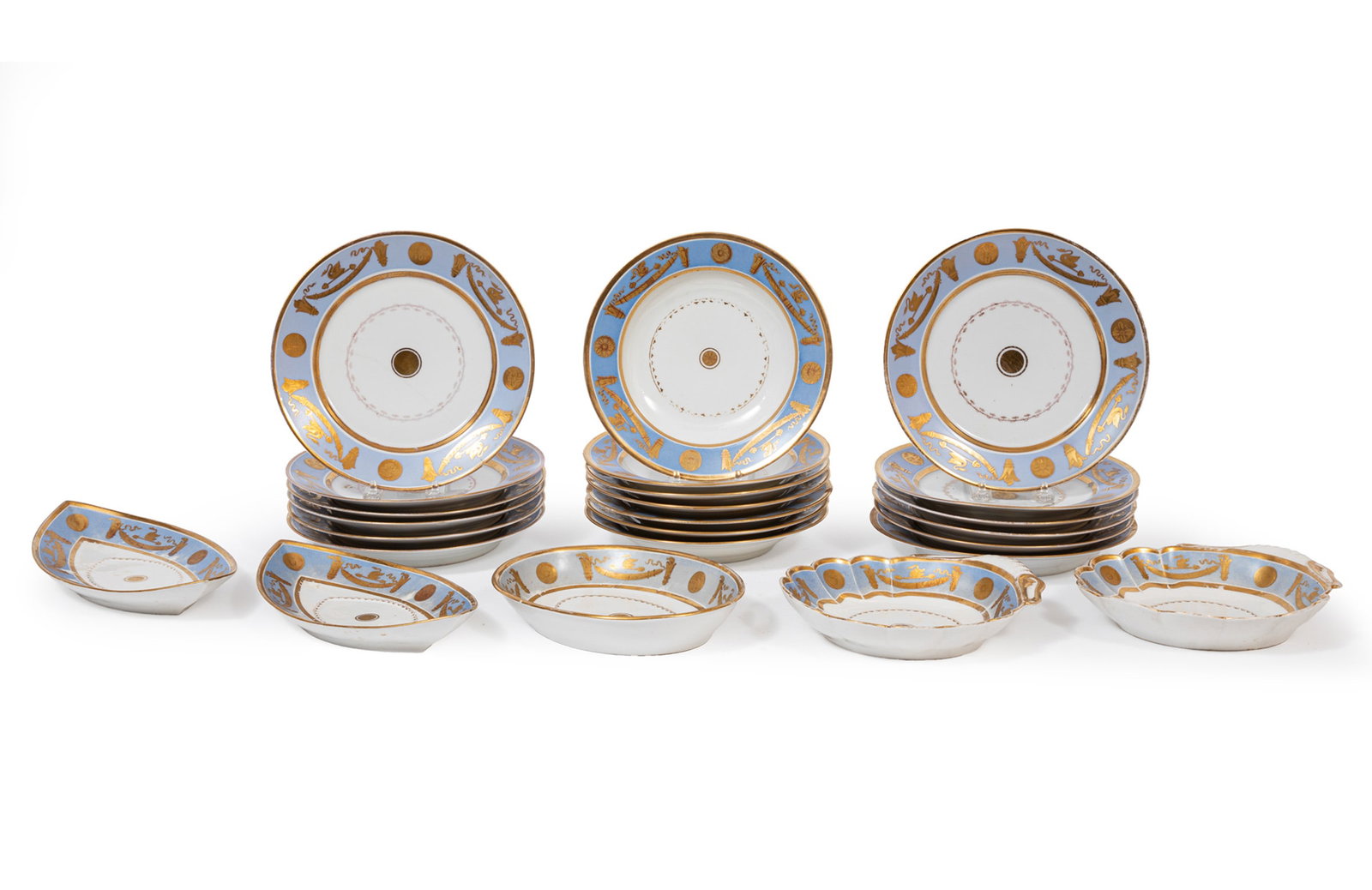 Fine Schoelcher Paris Porcelain Partial Dinner Service in the Empire Taste (1 of 3)