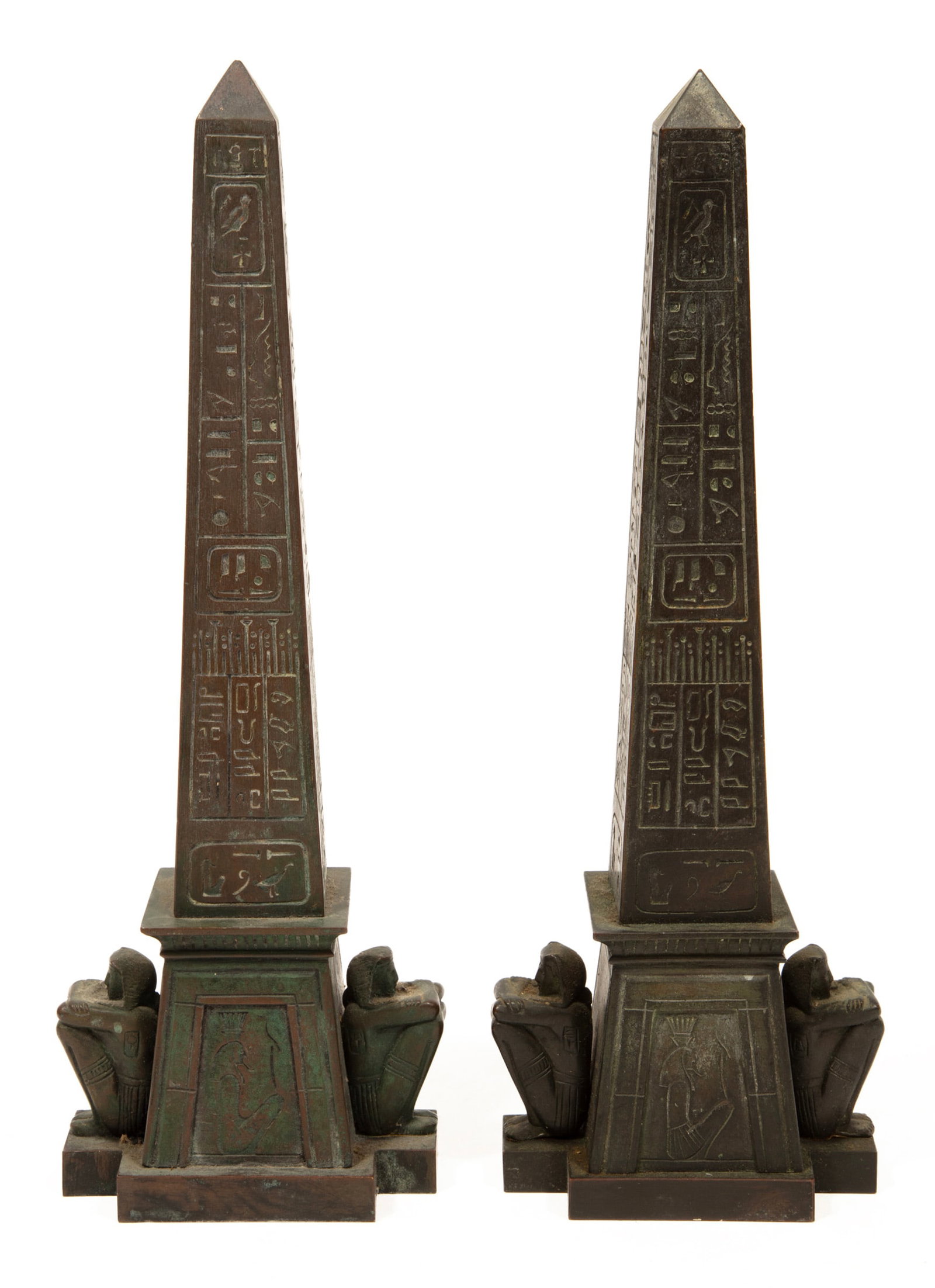 Pair of Grand Tour Bronze Obelisks (1 of 4)