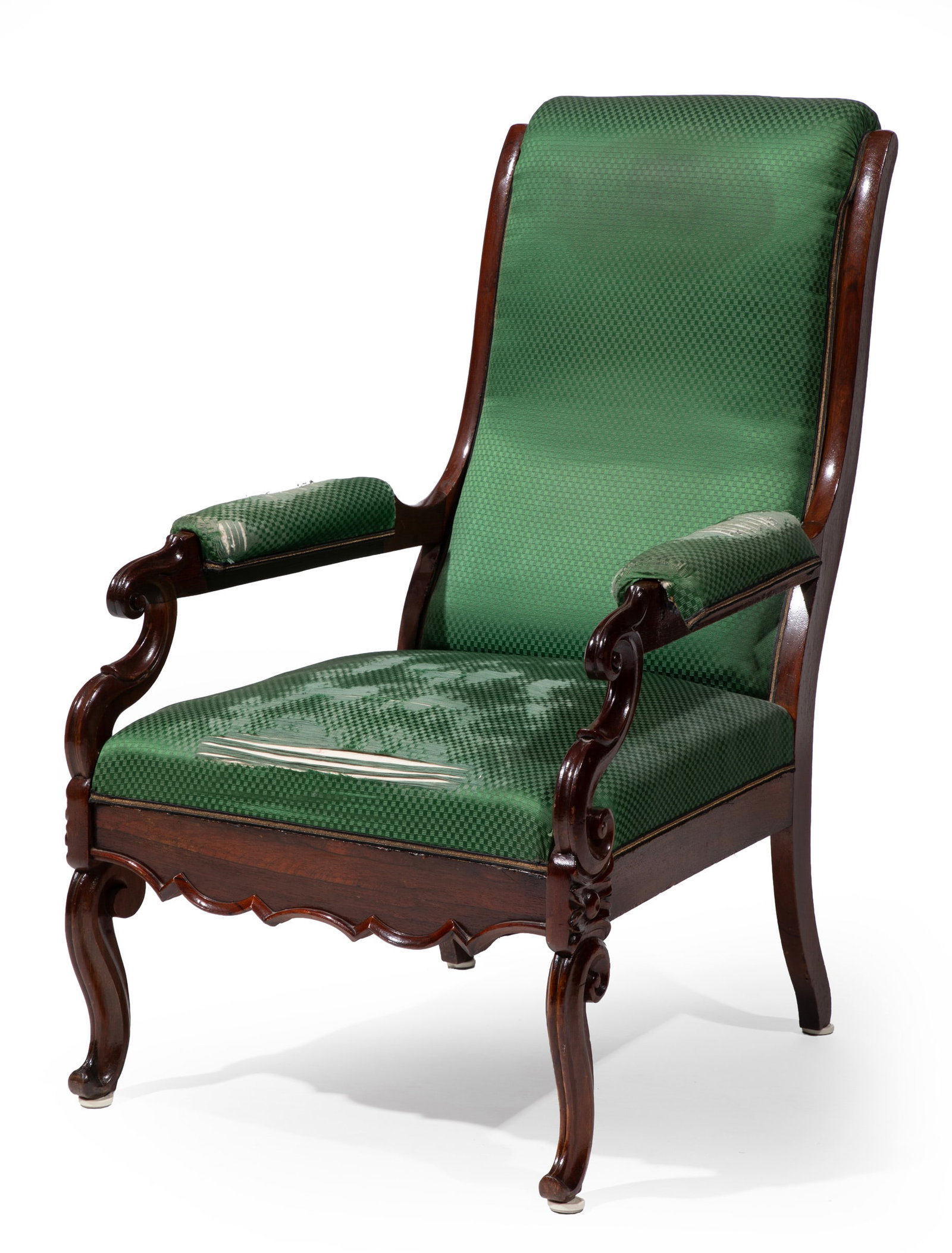 American Late Classical Rosewood Lolling Armchair (1 of 6)