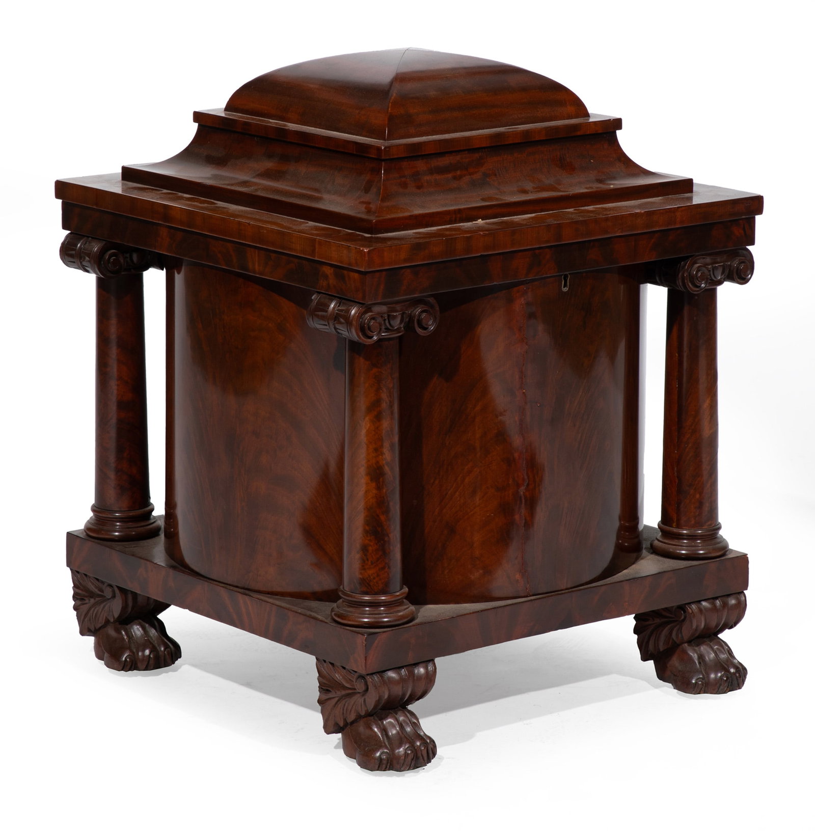 American Classical Carved Mahogany Cellarette (1 of 4)