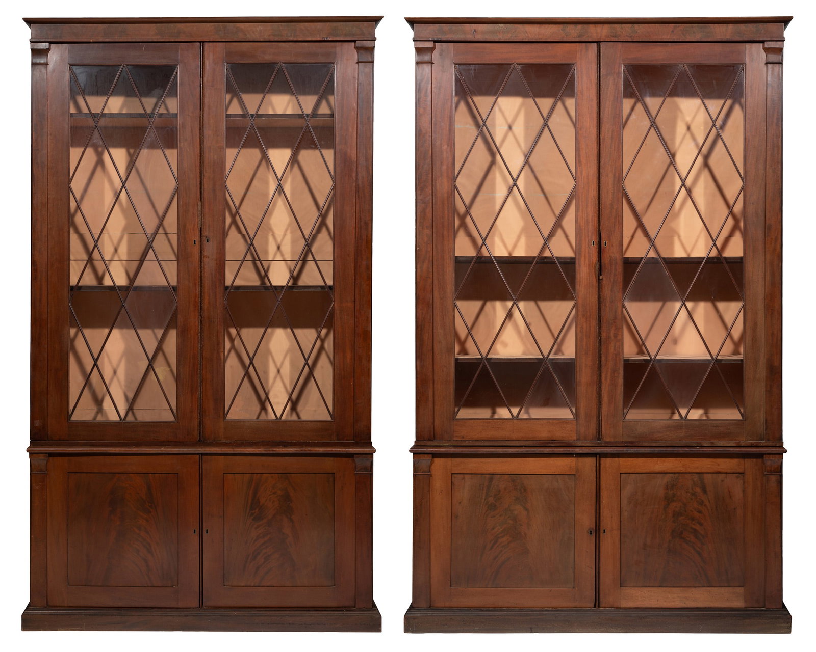 Fine Pair of American Classical Mahogany Bookcases (1 of 6)