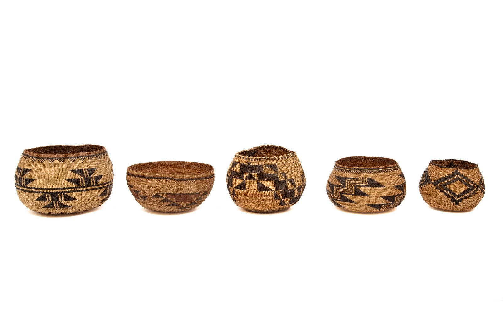 Five Klamath Baskets - 2