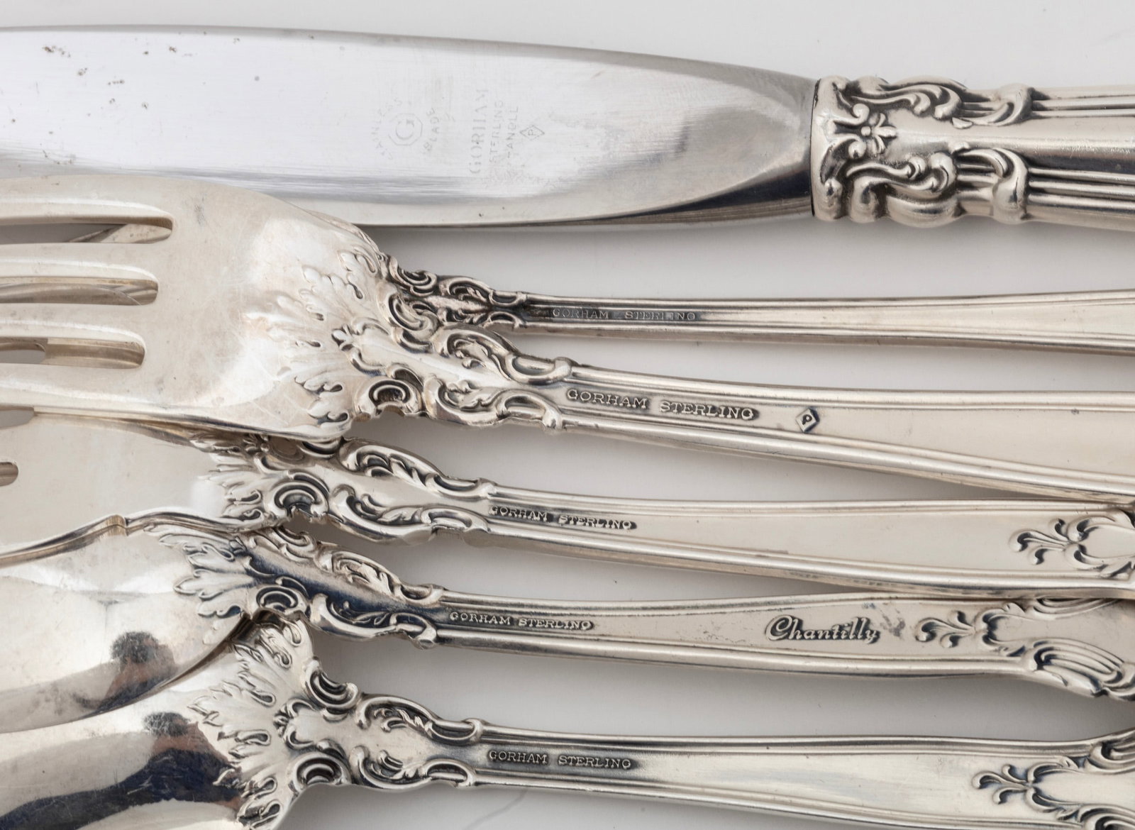Gorham "Chantilly" Pattern Sterling Silver Partial Flatware Service - 3
