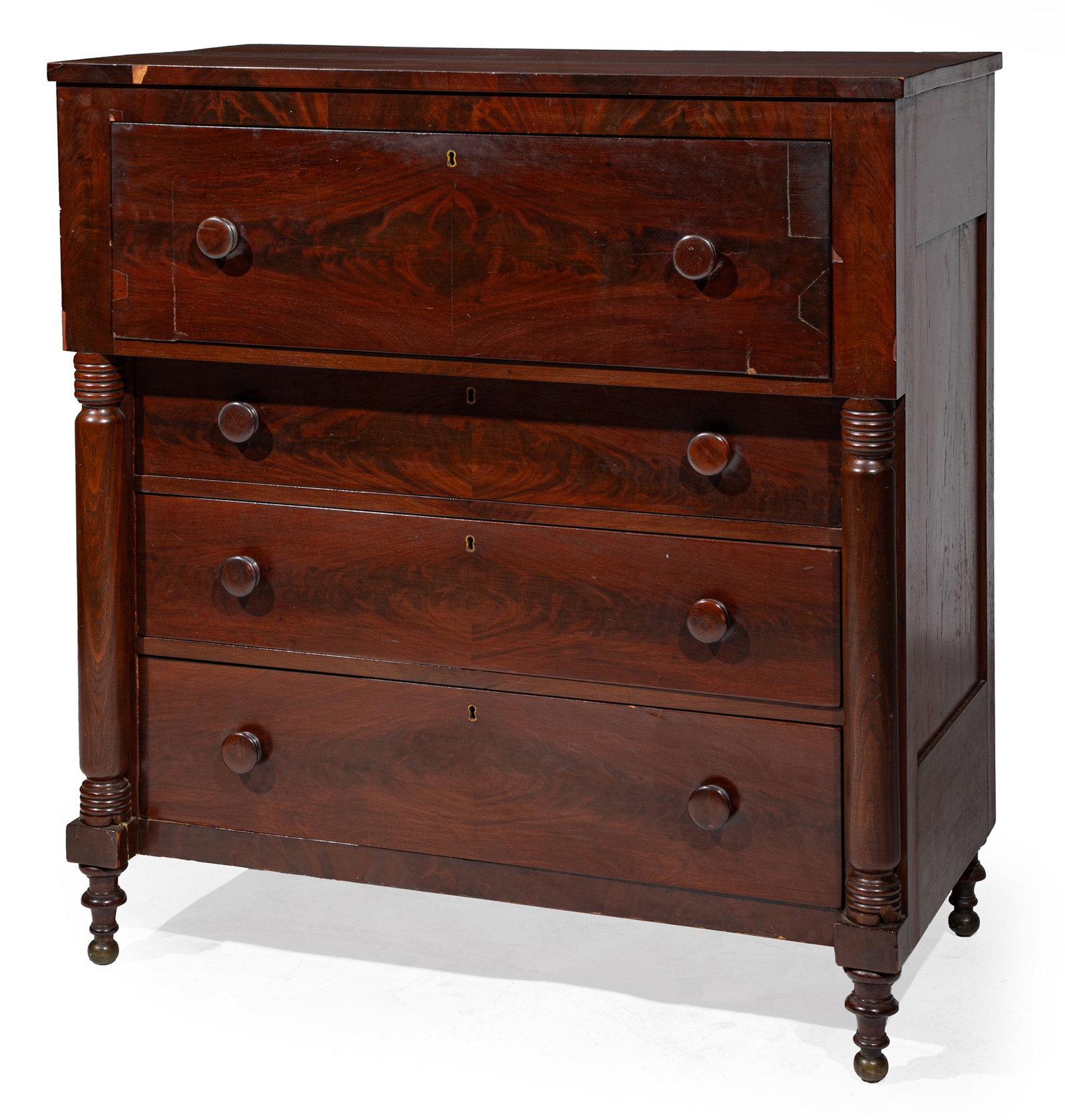 American Sheraton Carved Mahogany Butler's Desk (1 of 6)