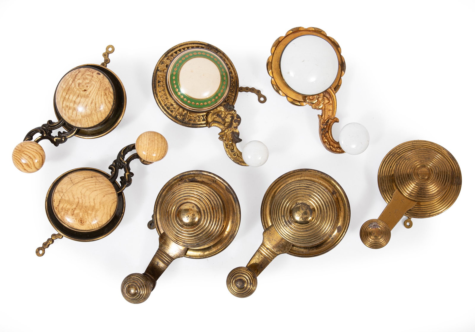 Seven Antique Victorian Parlour Levers or Bell Pulls (1 of 3)