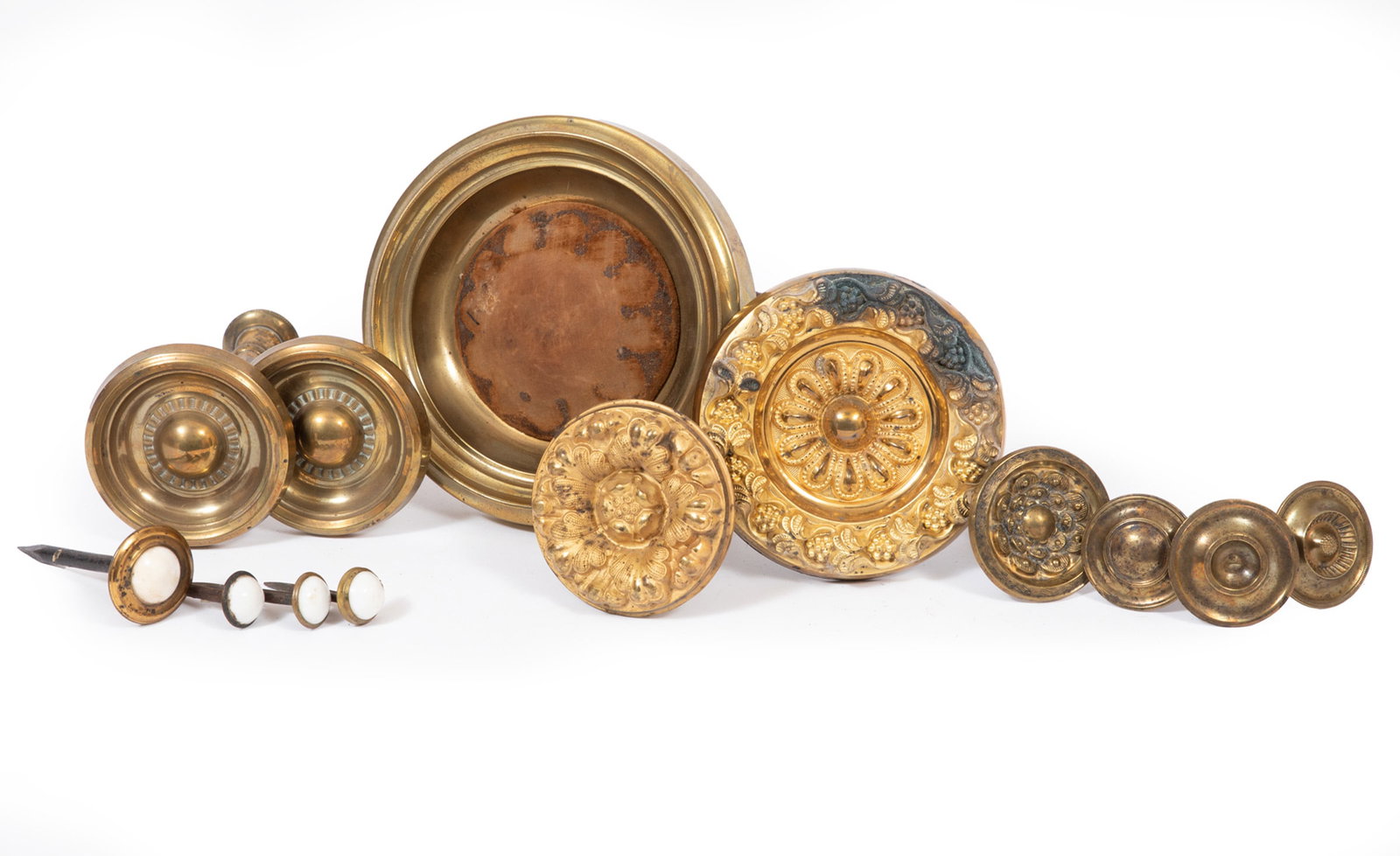 Nine Victorian Tiebacks & Four Picture Pins (1 of 2)