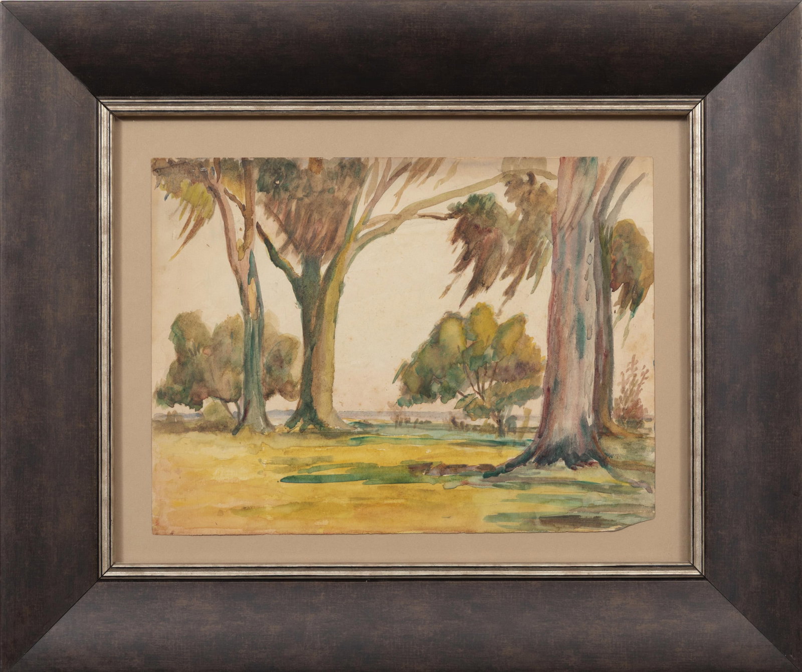 Emilie Marie de Hoa LeBlanc, American/Louisiana 1870-1941, "Mandeville", watercolor on paper (1 of 4)