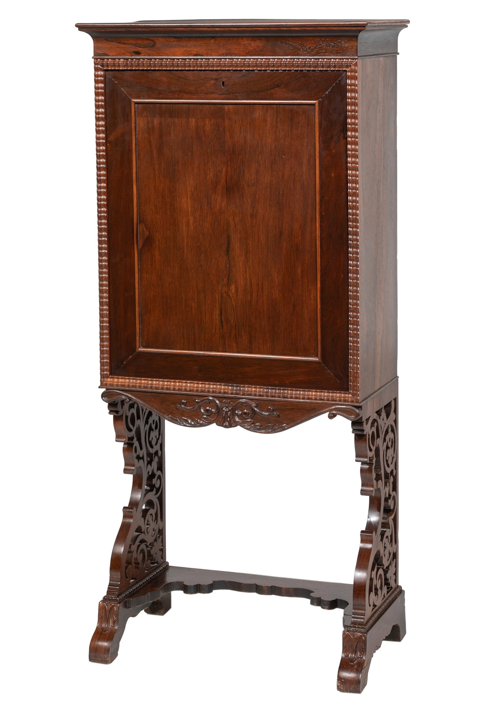 American Rococo Carved Rosewood and Rosewood-Grained Escritoire (1 of 4)