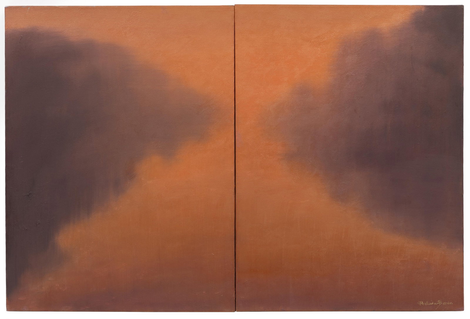 Melissa Bonin, American/Louisiana b. 1960, "Mists of Avalon I and II", oil on gallery-wrapped canvas (1 of 4)