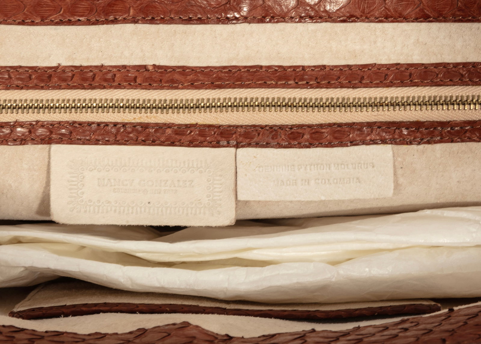 Nancy Gonzalez Python Leather Embroidered Clutch - 3