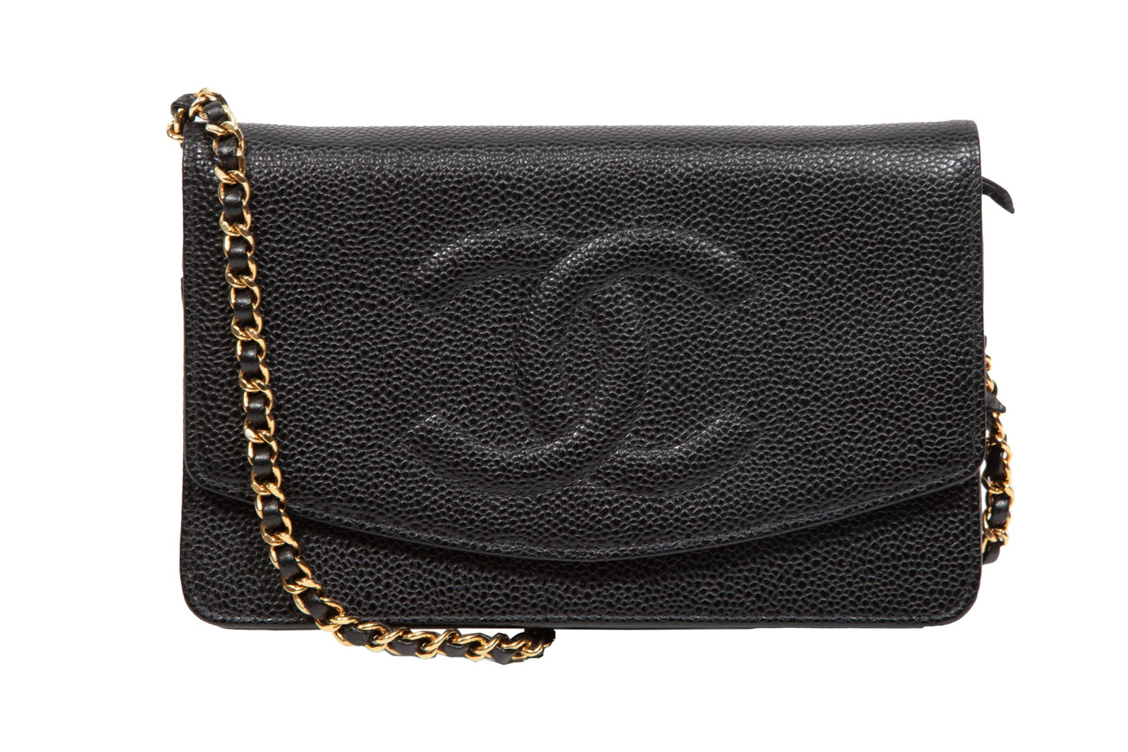 Chanel Black Caviar Leather WOC or Wallet on Chain (1 of 6)