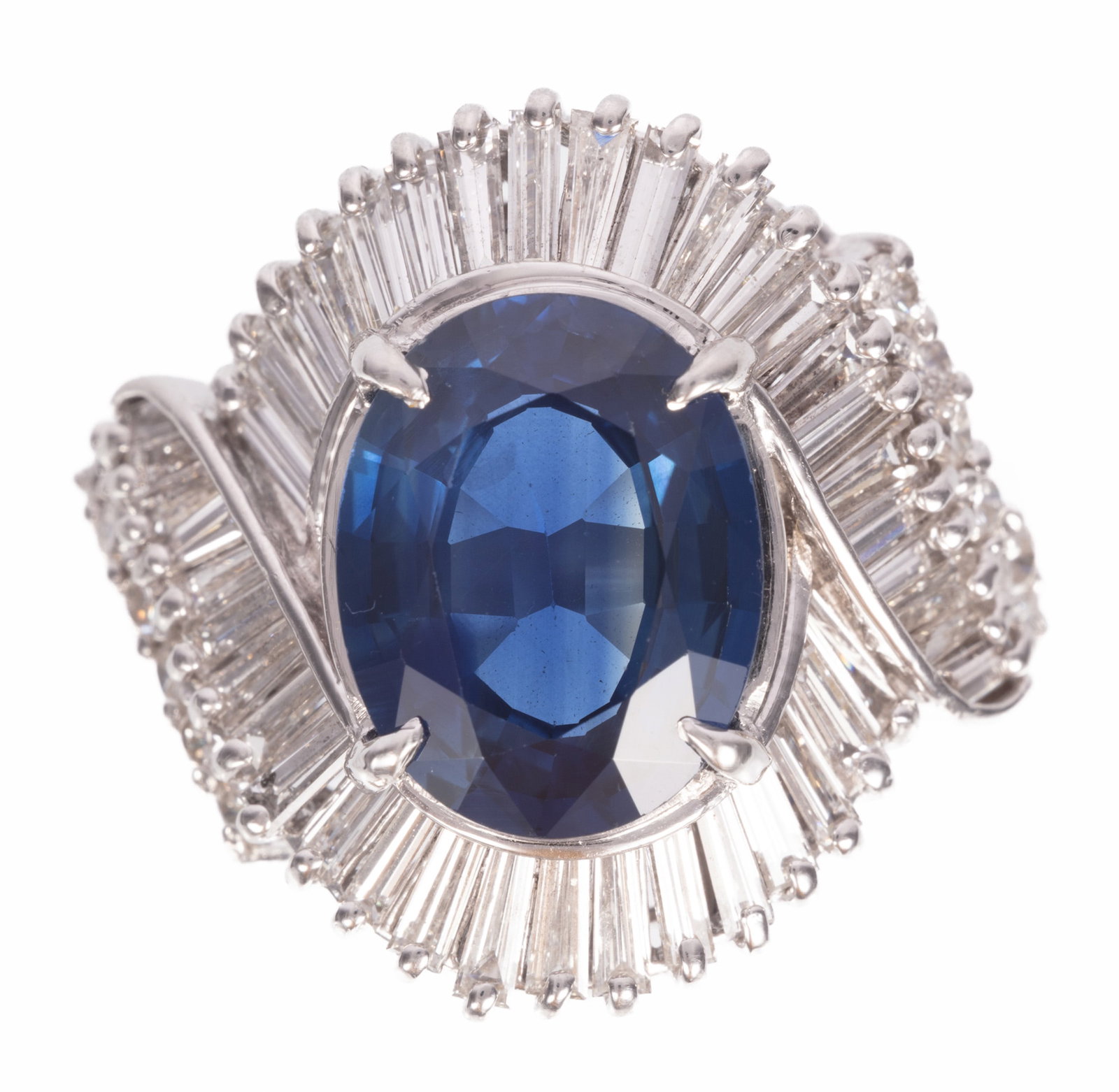Platinum, Sapphire and Diamond Ring (1 of 3)