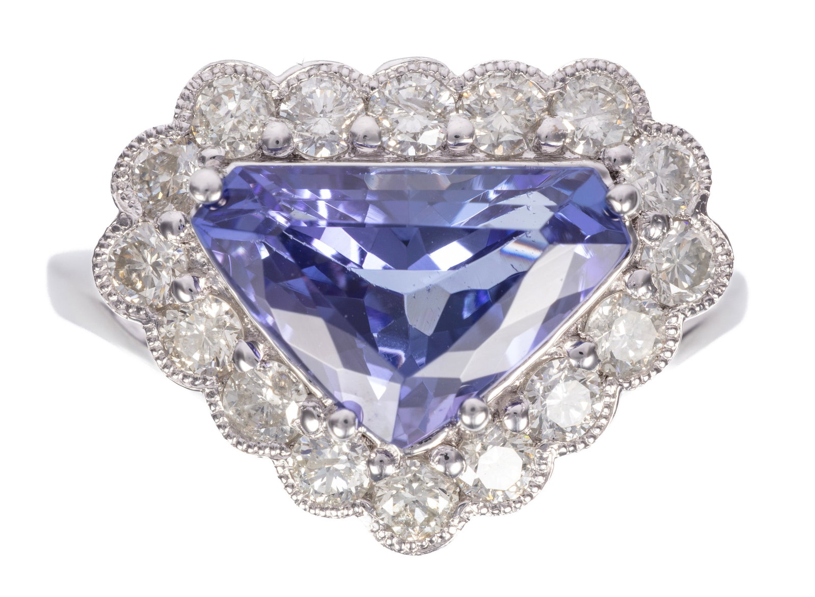 Platinum, Tanzanite and Diamond Ring (1 of 3)