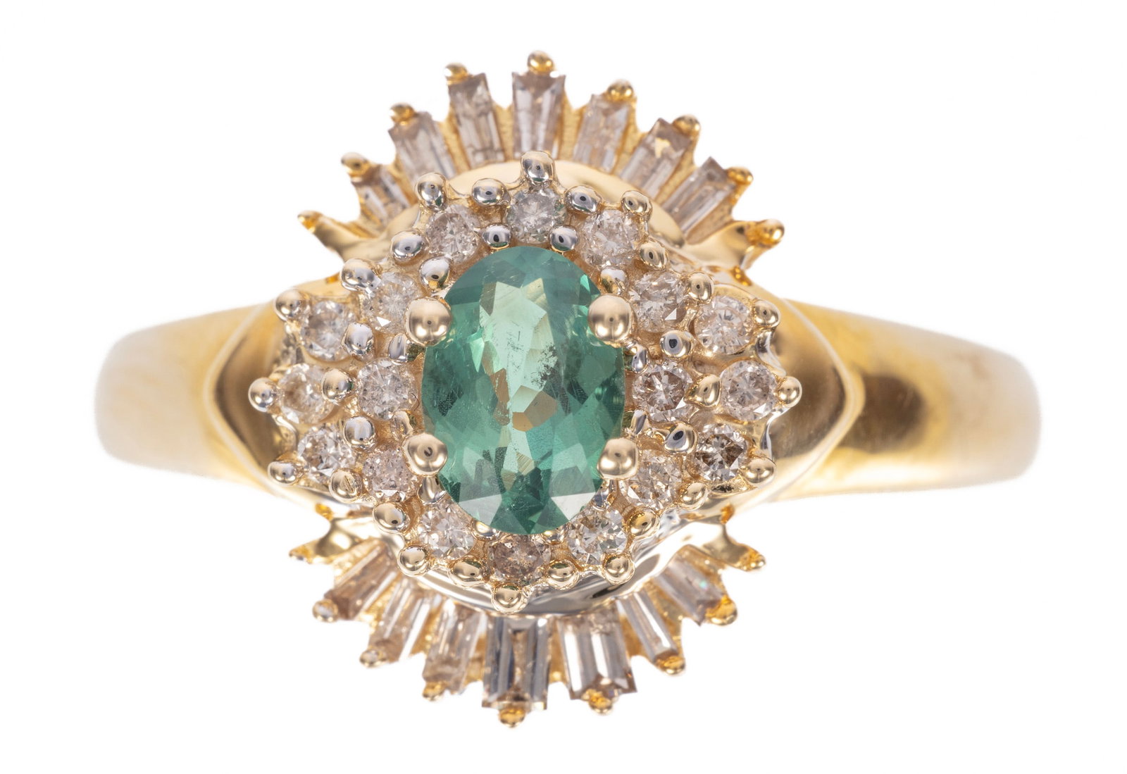 14 kt. Two Tone Gold, Alexandrite and Diamond Ring (1 of 3)