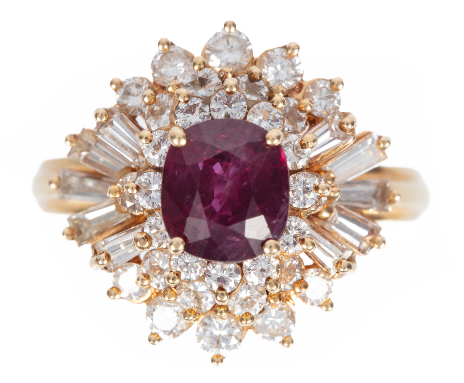 14 kt. Yellow Gold, Ruby and Diamond Ring (1 of 3)