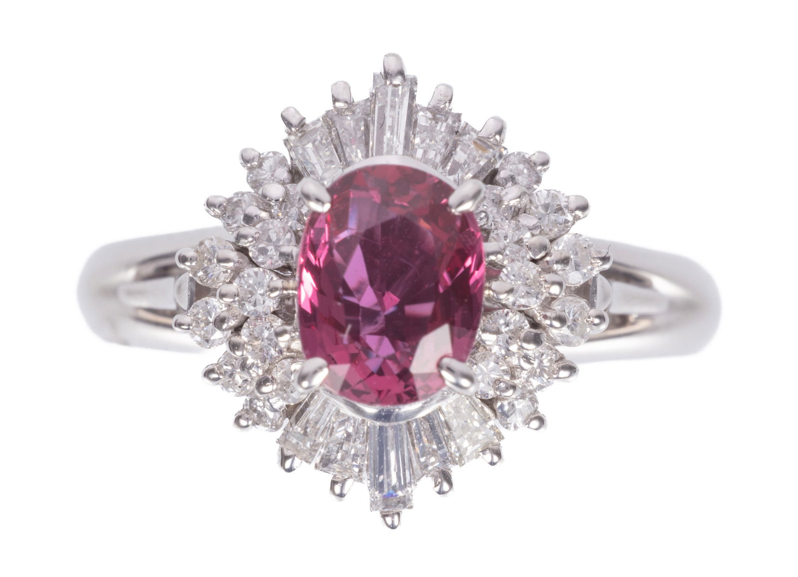 Platinum, Ruby and Diamond Ring (1 of 3)