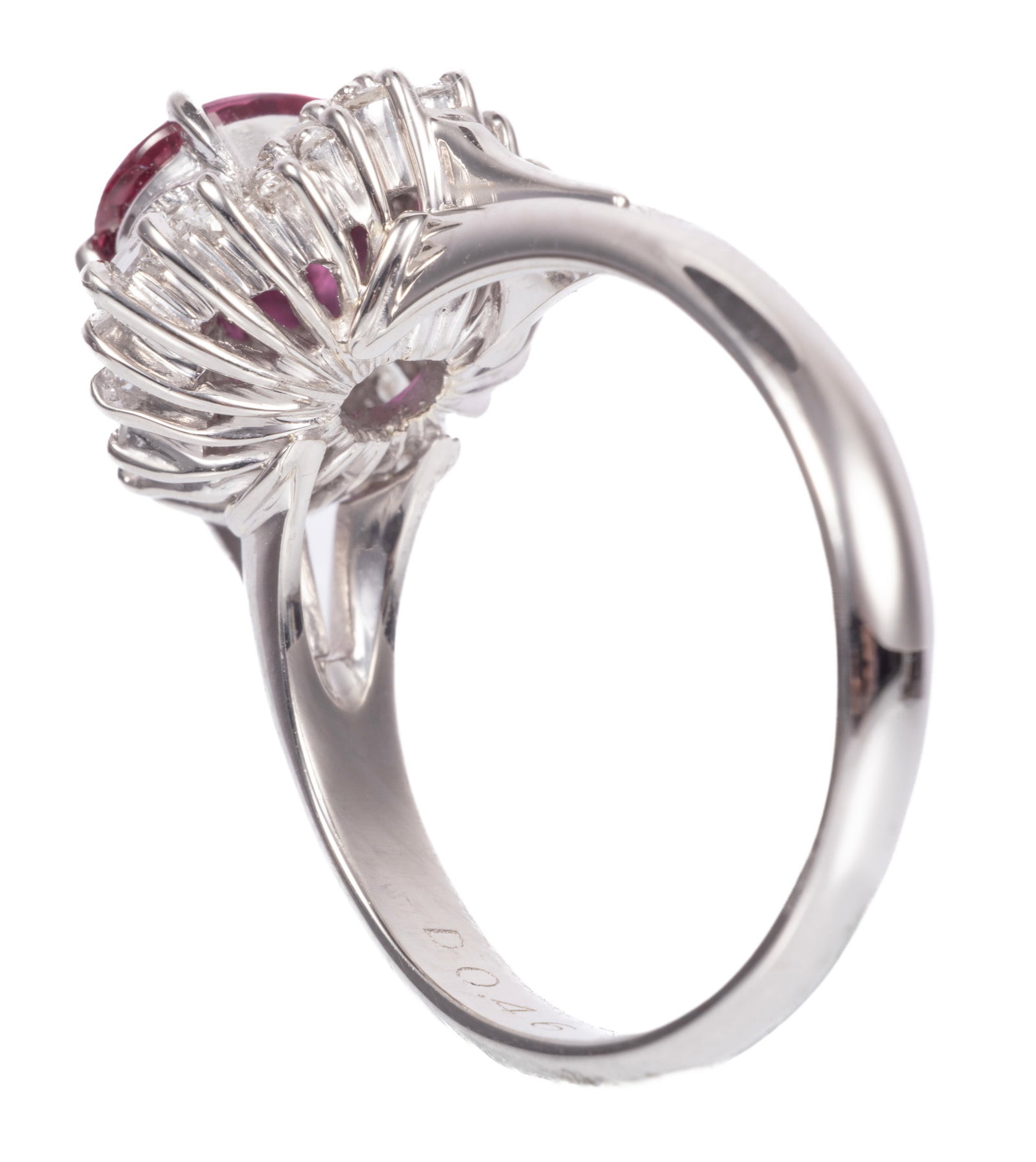 Platinum, Ruby and Diamond Ring - 3