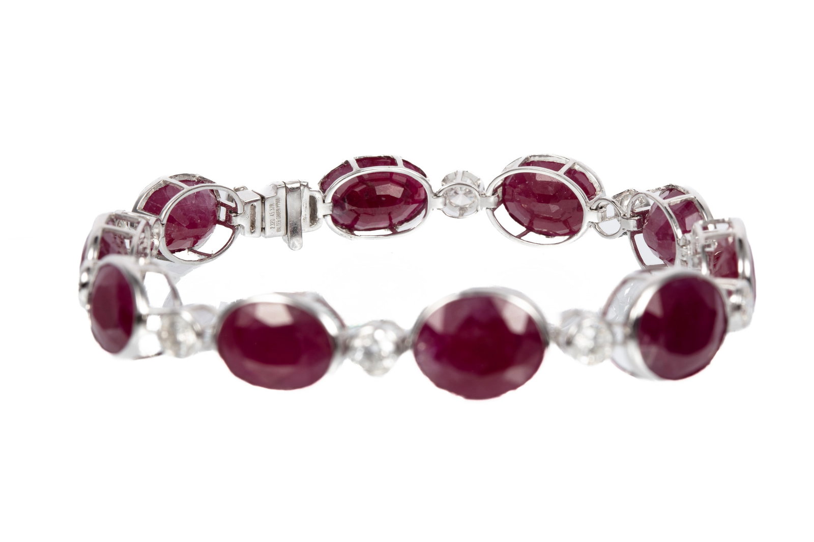 Platinum, Ruby and Diamond Bracelet - 2