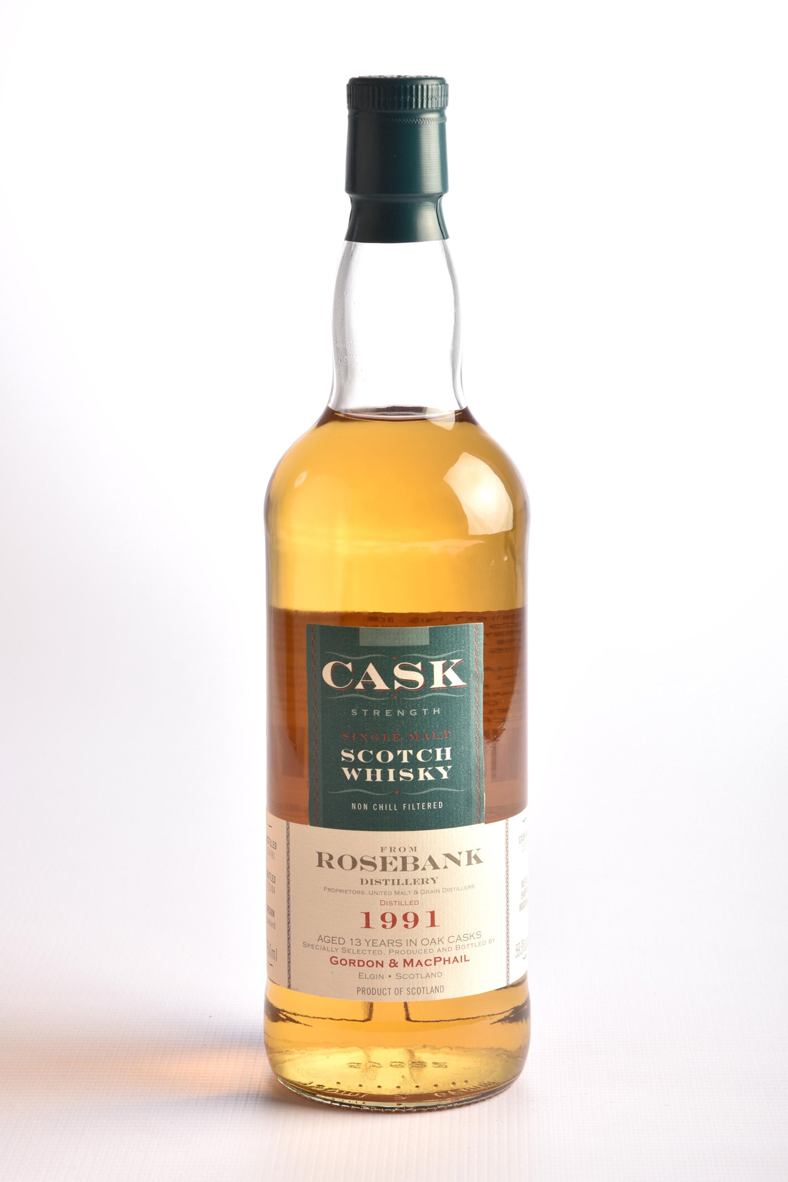 Gordon & MacPhail Cask Strength Rosebank 13 Years Old 1991 Lowland Single Malt Scotch Whisky (1 of 2)