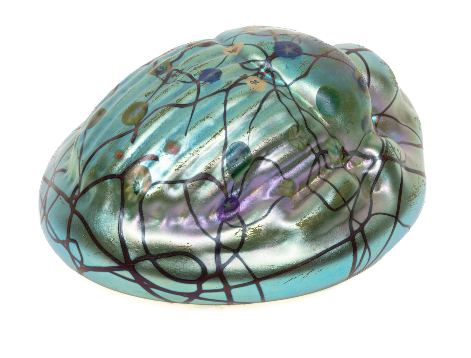 Tiffany-Style Favrile Glass "Scarab" Paperweight - 2
