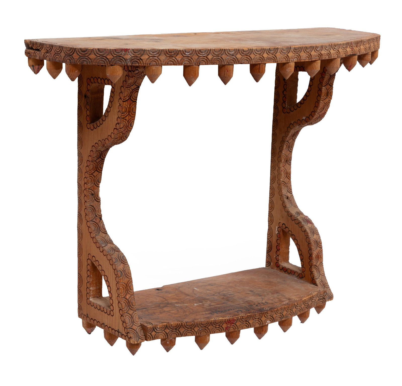 Howard Finster, American/Georgia 1916-2001, "Wall Shelf", carved wood (1 of 6)