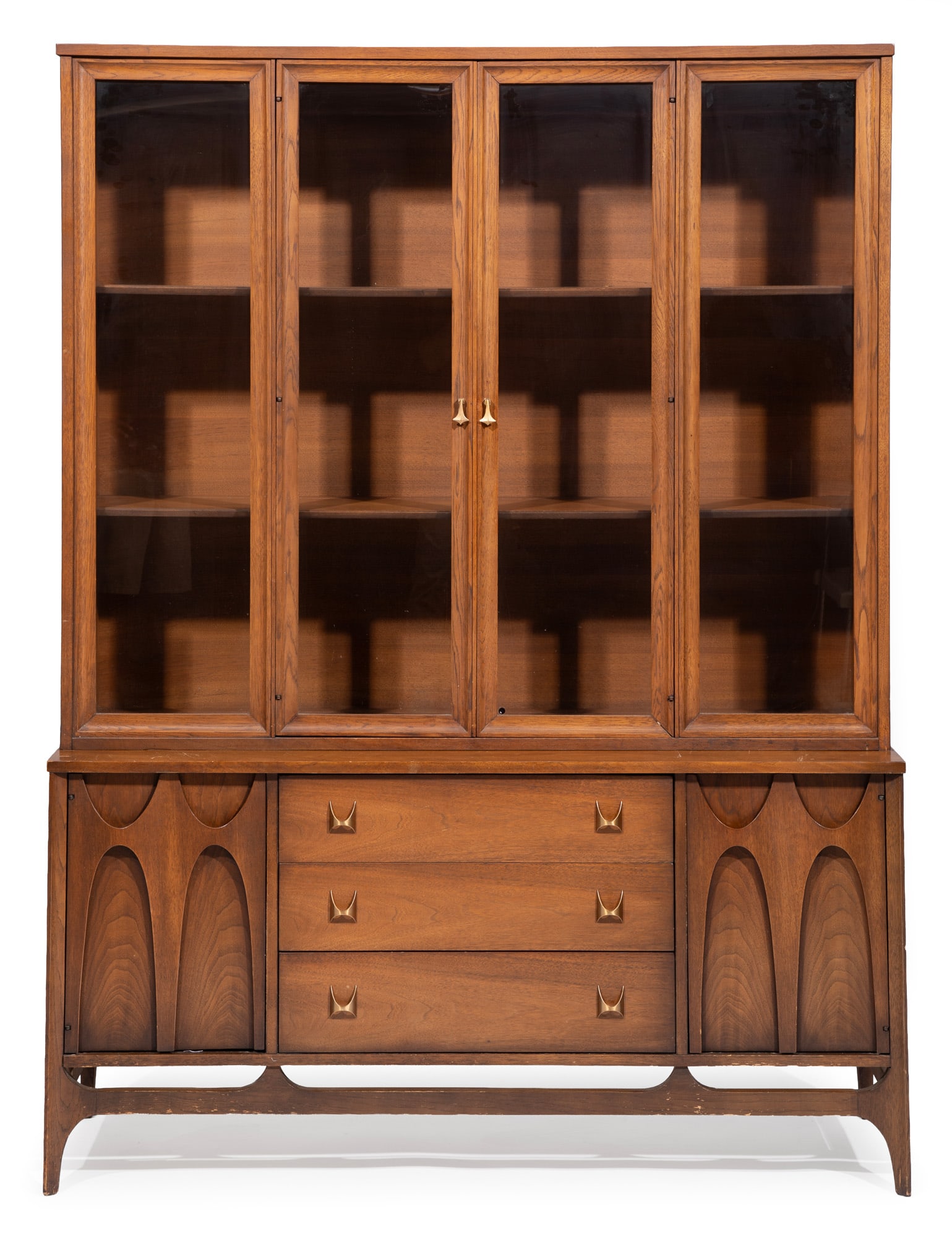 Broyhill Brasilia Style Walnut Breakfront (1 of 4)