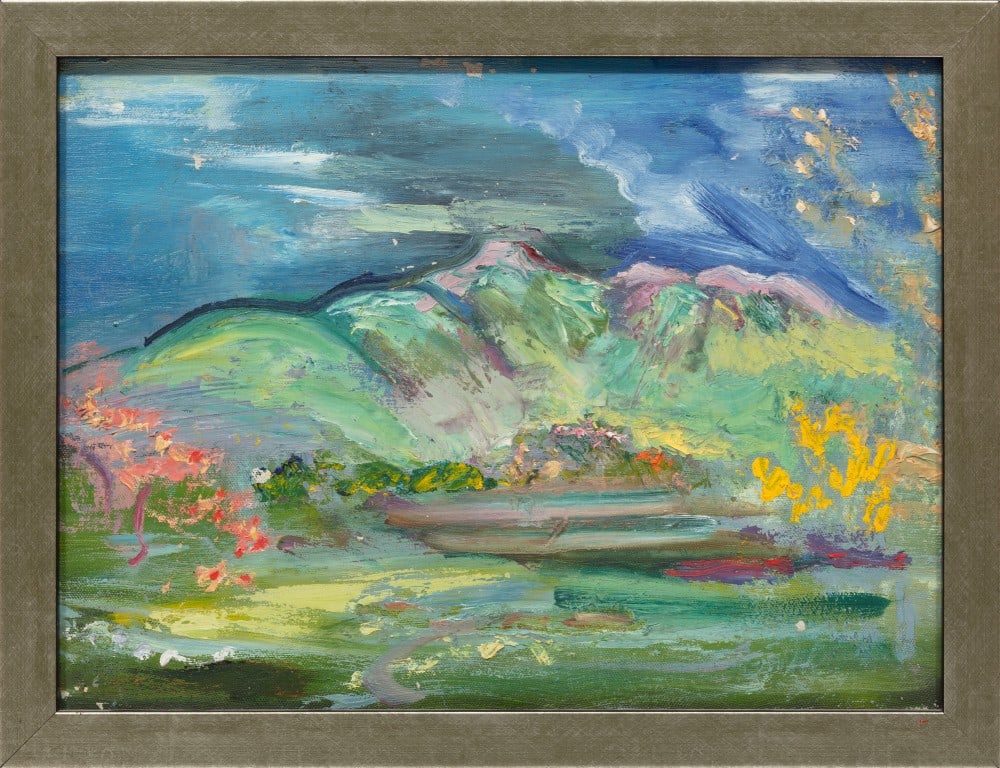 E. E. Cummings, American 1894-1962, "Mountainous Landscape", oil on canvas (1 of 2)