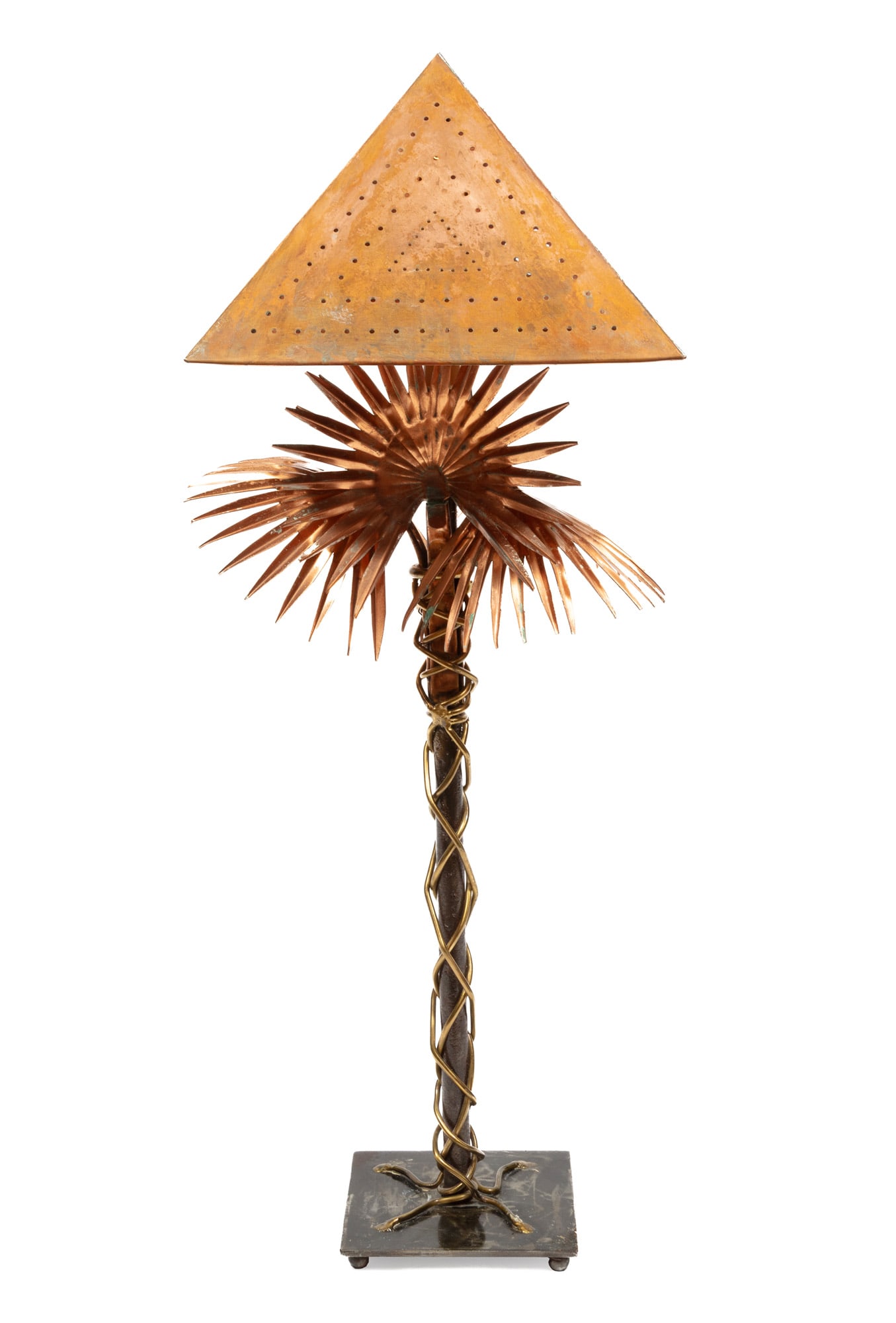 Mario Villa (Nicaragua/Louisiana, 1953-2021), Copper and Patinated Metal Table Lamp (1 of 10)