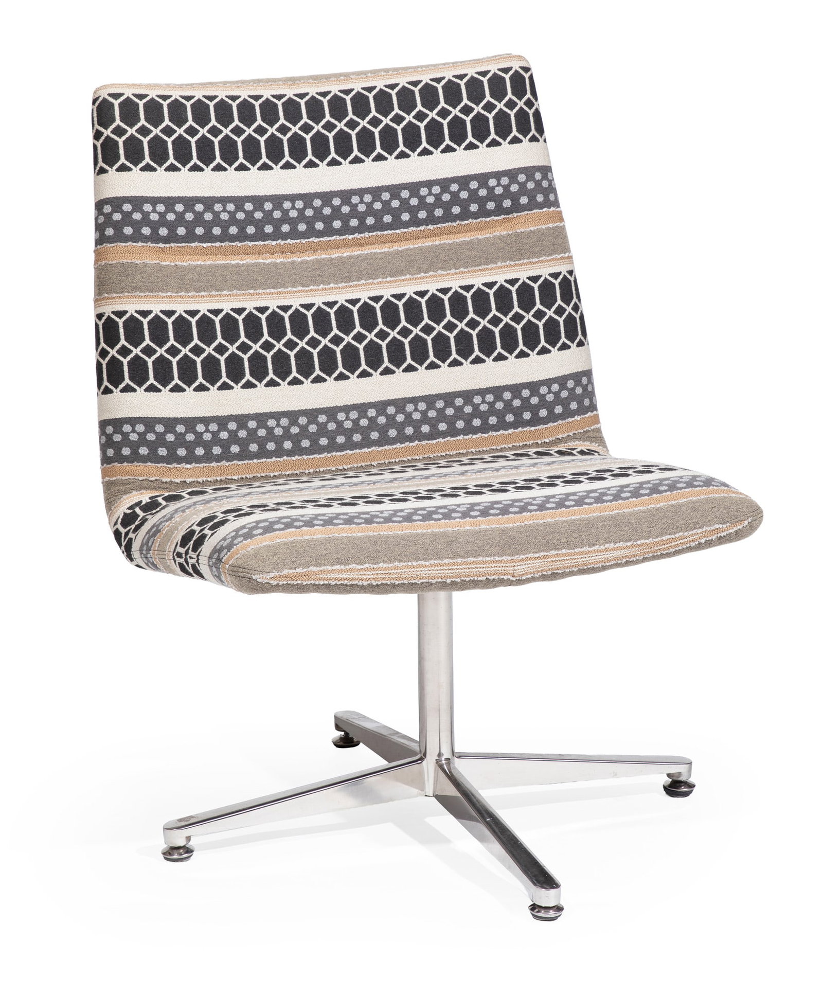ERG International Darby Hi-Back Chair: ERG International Darby Hi-Back Chair , swivels; polished chrome steel base 34 x 26 1/2 x 29 in. (86.4 x 67.3 x 73.7 cm.)