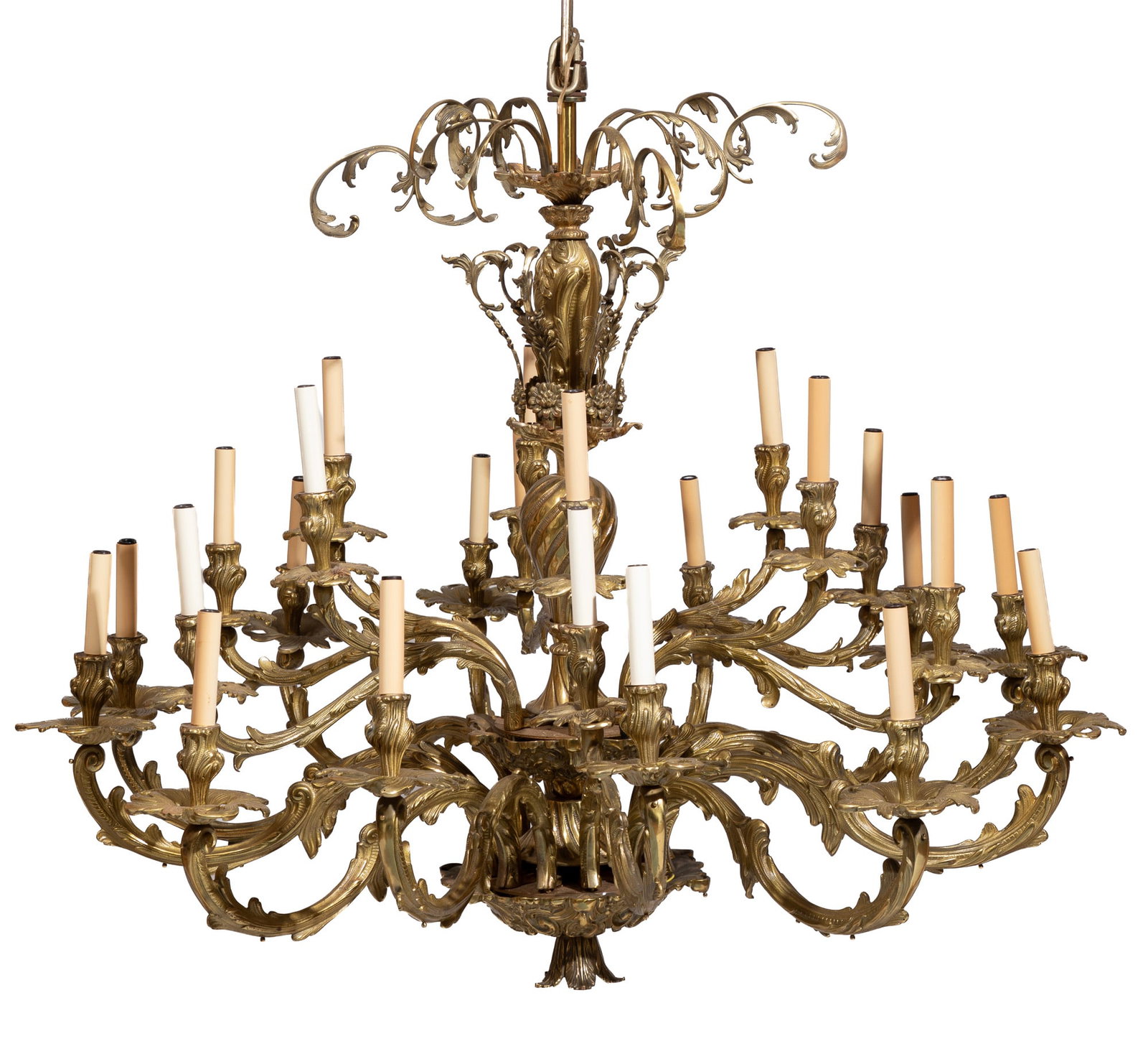 Louis XVI-Style Bronze Twenty-Four Light Chandelier (1 of 3)