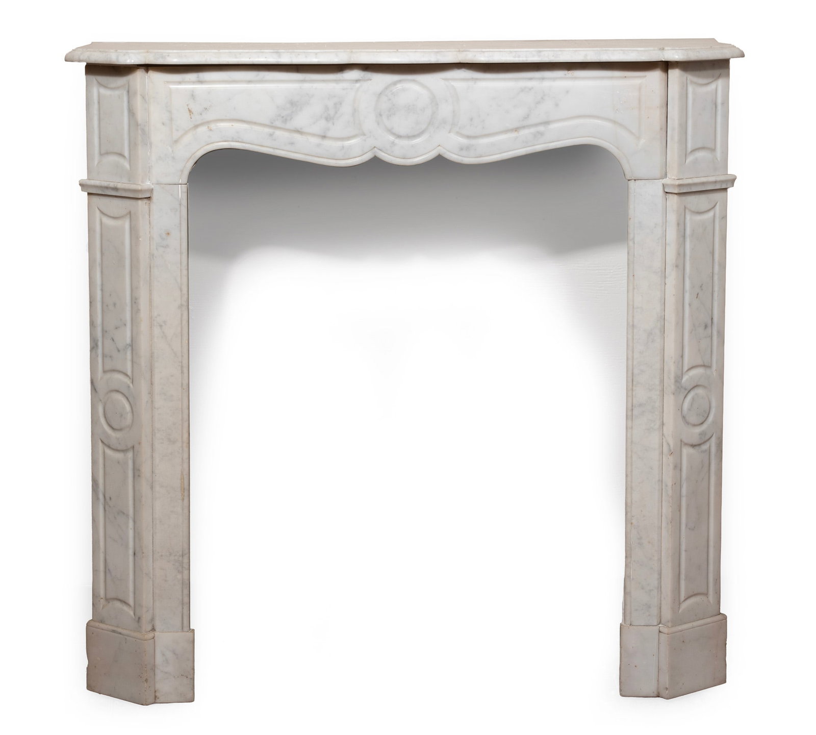 Antique Continental Carved Marble Mantel (1 of 3)
