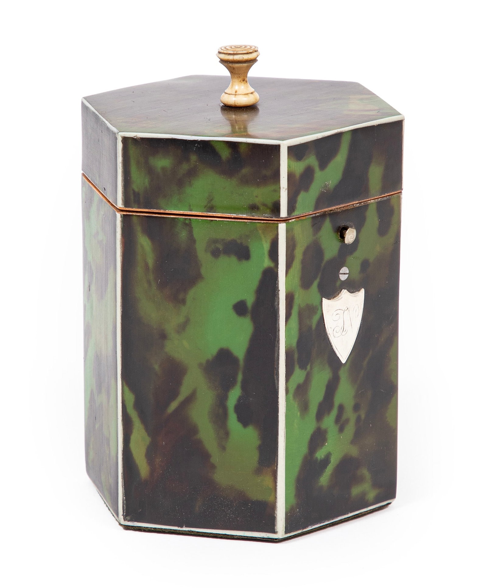 Antique Georgian Green Tea Caddy (1 of 4)