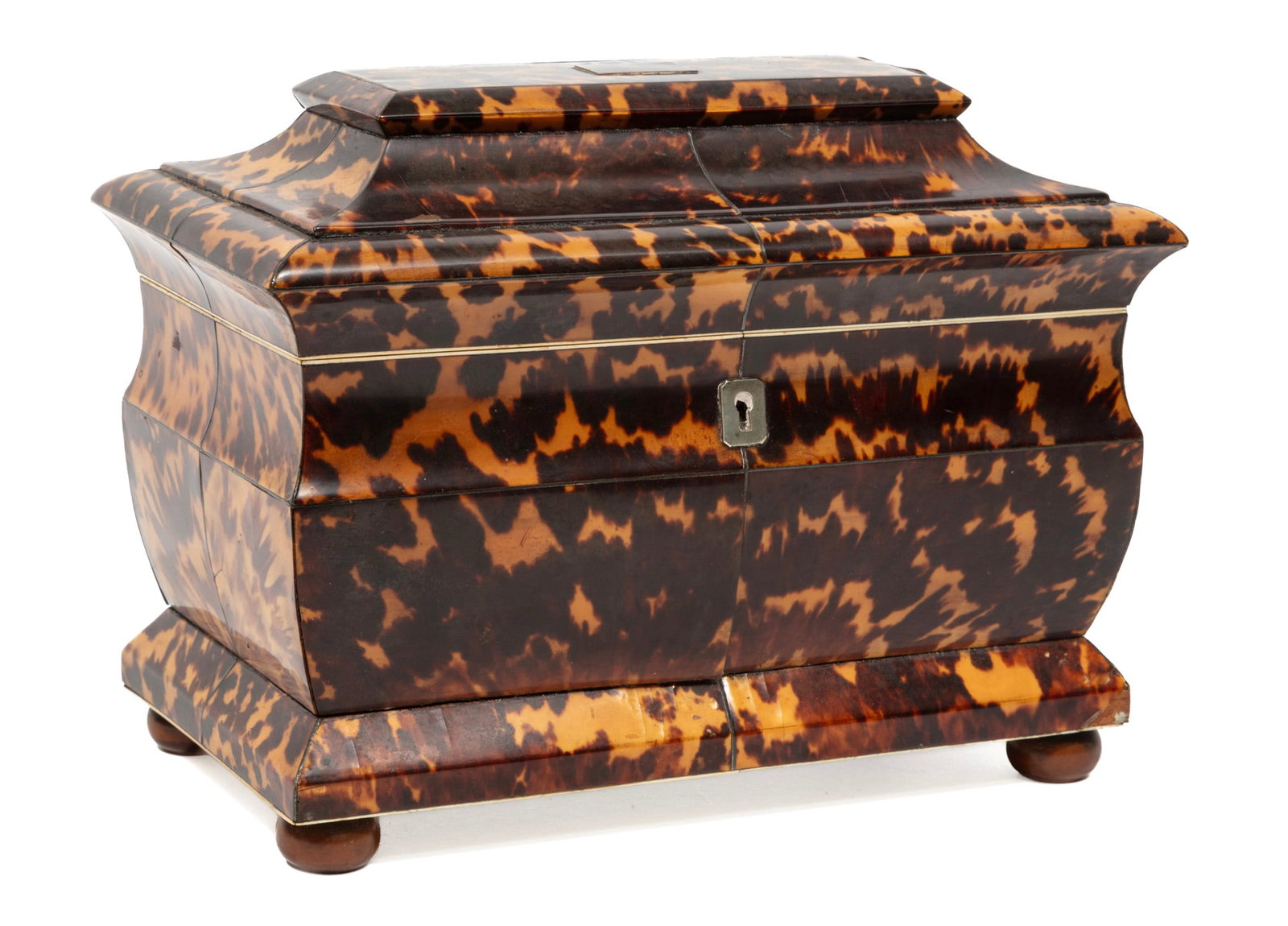 Antique George III Tortoiseshell Tea Caddy (1 of 5)