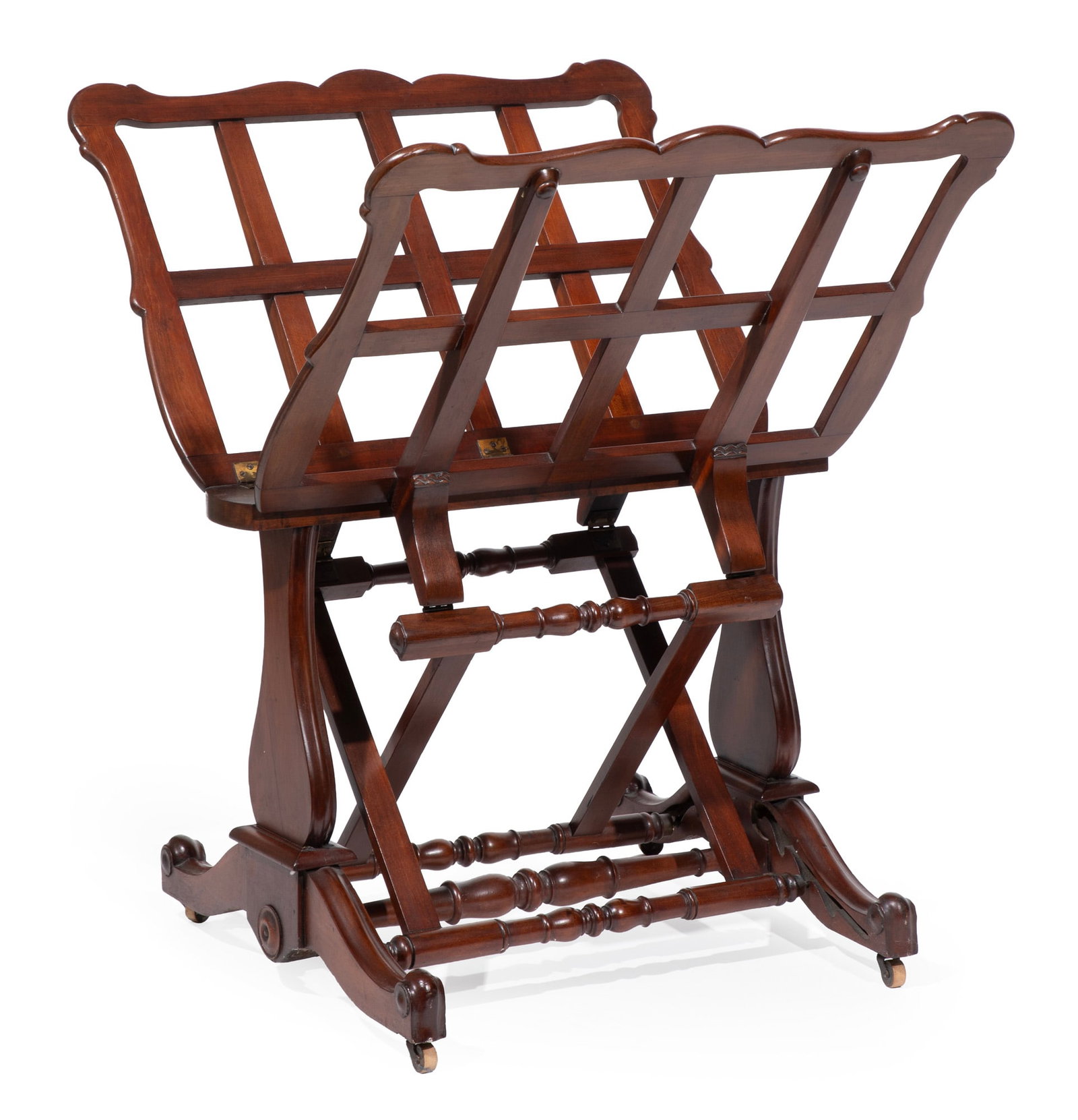 Antique English Carved Mahogany Folio Stand (1 of 3)